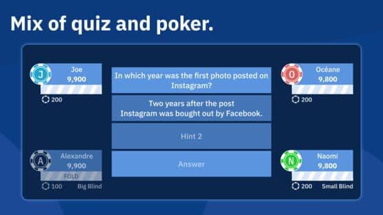 QuizPoker: Mix of Quiz and Poker — screenshot 1