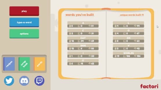 Word Factori — screenshot 2