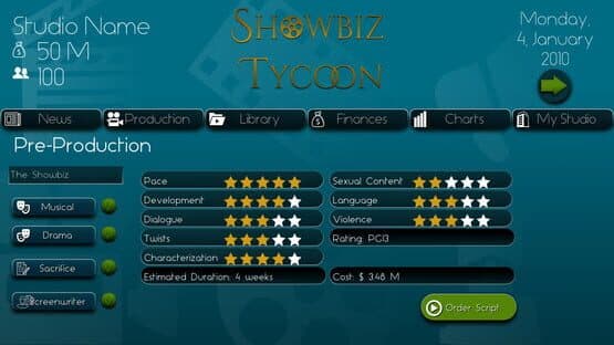Showbiz Tycoon — screenshot 1