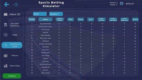 Sports Betting Simulator — screenshot 3