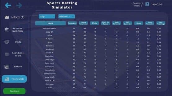 Sports Betting Simulator — screenshot 4