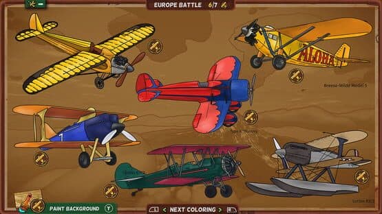Red Wings: Coloring Planes - American Aces — screenshot 2