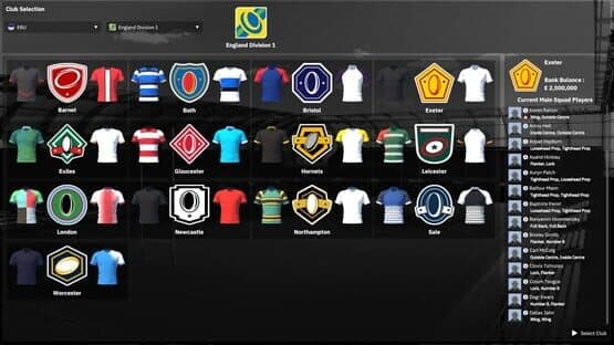 Rugby Union Team Manager 4 — screenshot 4