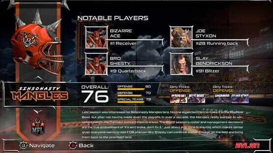 Mutant Football League: Sinsonasty Mangles — screenshot 1