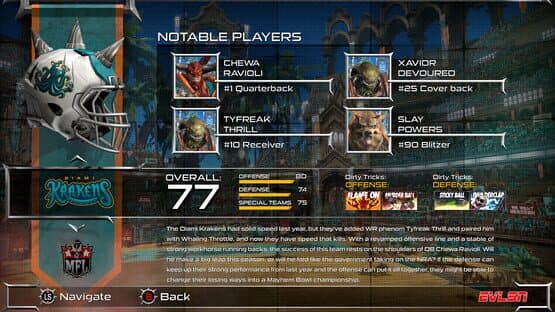 Mutant Football League: Diami Krakens — screenshot 1