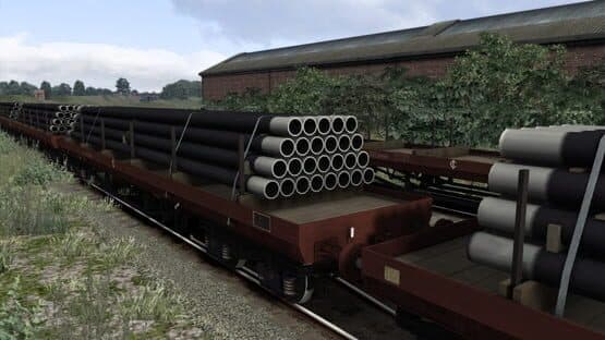 TS Marketplace: BDA 80t Bogie Bolster Wagon Pack — screenshot 3