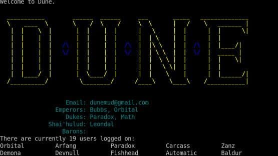 Dune MUD — screenshot 1