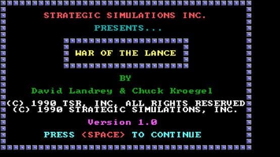 War of the Lance — screenshot 1