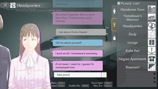 Square Enix AI Tech Preview: The Portopia Serial Murder Case — screenshot 2