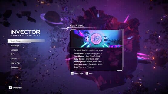 Invector: Rhythm Galaxy - Spinnin' Song Pack — screenshot 1