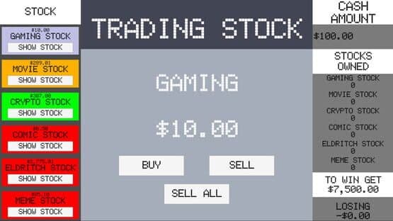 Simple Stock Trading Simulator — screenshot 1