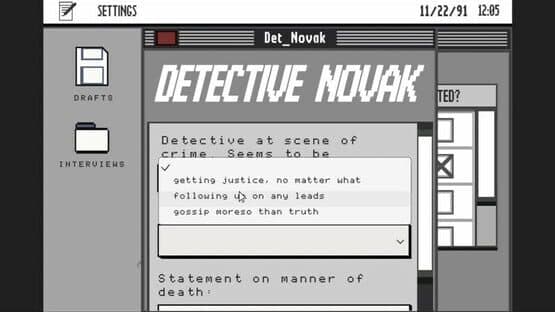 Report on the Death of Robert Evergreen — screenshot 2
