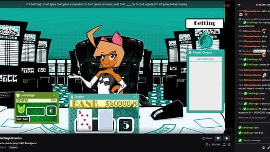 Cole Dingo's Vtuber Blackjack — screenshot 6