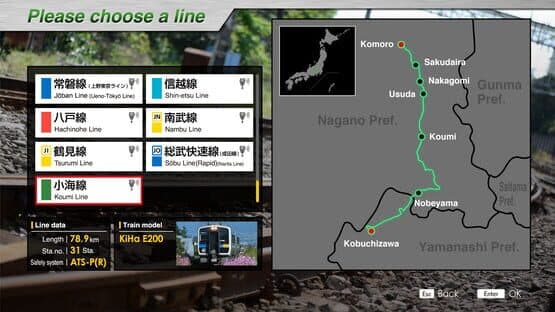 JR East Train Simulator: Koumi Line (Kobuchizawa to Komoro) Kiha E200 series — screenshot 2