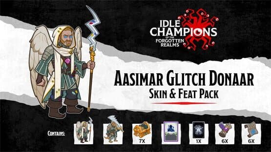 Idle Champions: Aasimar Glitch Donaar Skin & Feat Pack — screenshot 1