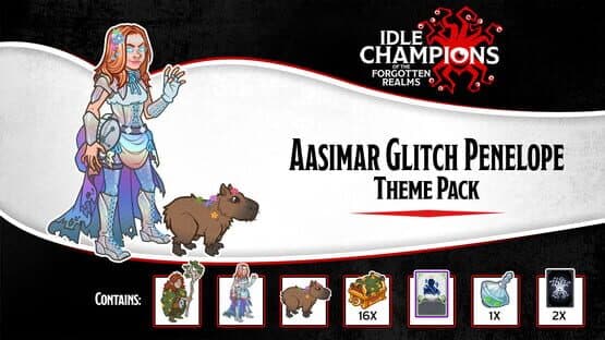 Idle Champions: Aasimar Glitch Penelope Theme Pack — screenshot 1
