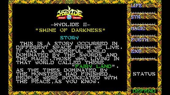 Eggconsole Hydlide II PC-8801 — screenshot 1