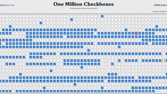 One Million Checkboxes — screenshot 1