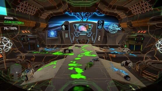 Space CleanUp: Cosmic Robot Disinfector — screenshot 2