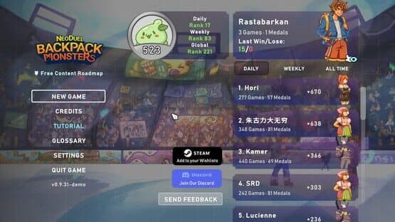 NeoDuel: Backpack Monsters — screenshot 2