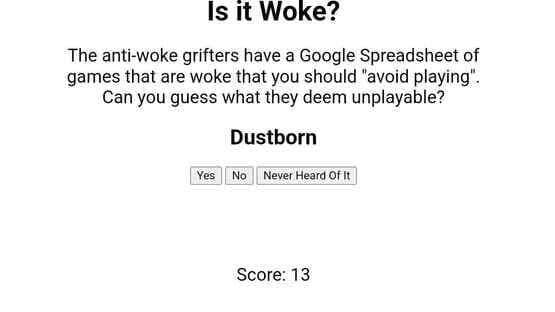 Is It Woke? — screenshot 1