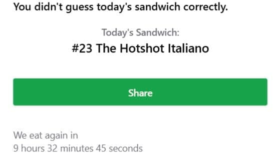 Subway Sandwichdle — screenshot 5