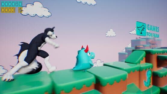Dino Running from a Furry: Gamesforfarm — screenshot 1