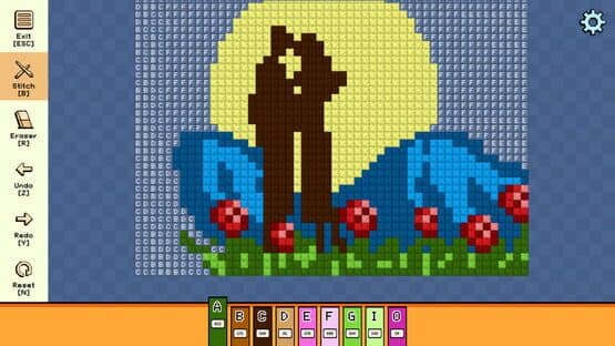 Pixel Cross Stitch: Color by Number - Valentine's Day Pack — screenshot 1