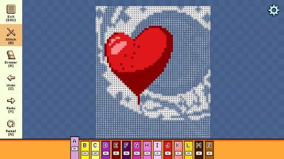 Pixel Cross Stitch: Color by Number - Valentine's Day Pack — screenshot 2
