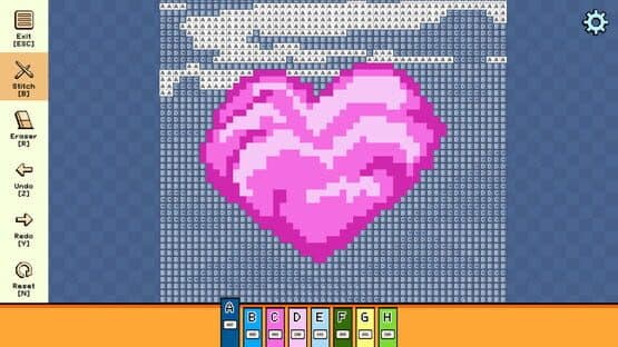 Pixel Cross Stitch: Color by Number - Valentine's Day Pack 2 — screenshot 3