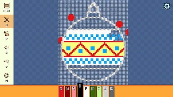Pixel Cross Stitch: Color by Number - Christmas Baubles Pack 2 — screenshot 3