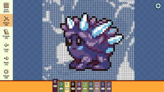 Pixel Cross Stitch: Menacing Monsters Pack 2 — screenshot 1