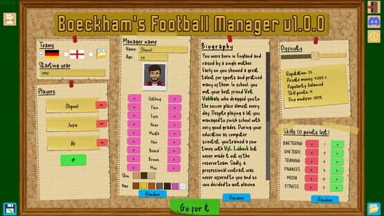 Boeckham's Football Manager — screenshot 1