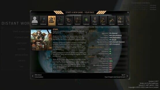 Distant Worlds 2: Factions - Atuuk and Wekkarus — screenshot 3