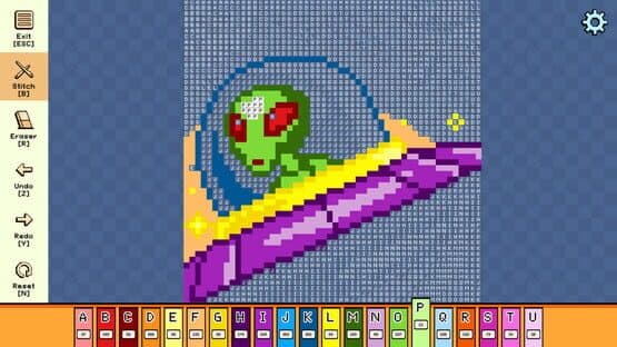 Pixel Cross Stitch: Color by Number - Alien Worlds Pack 3 — screenshot 1