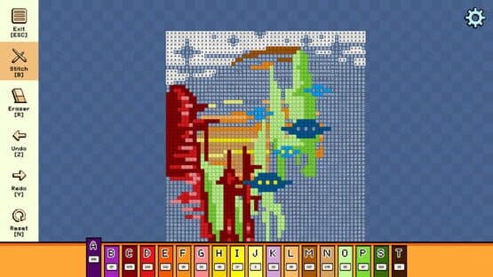 Pixel Cross Stitch: Color by Number - Alien Worlds Pack 3 — screenshot 4