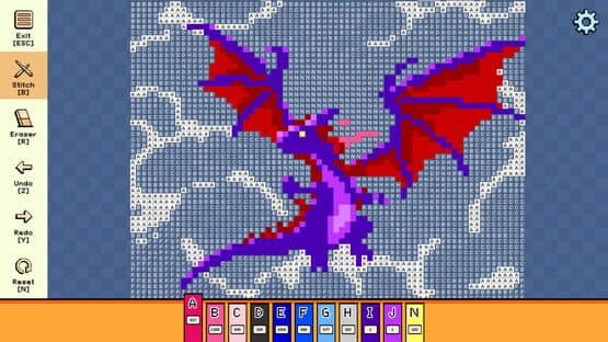 Pixel Cross Stitch: Color by Number - Mythical Monsters Pack 2 — screenshot 1