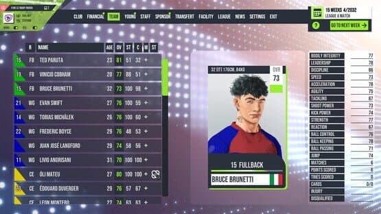 Rugby Tycoon Rugby Rovigo Delta — screenshot 2