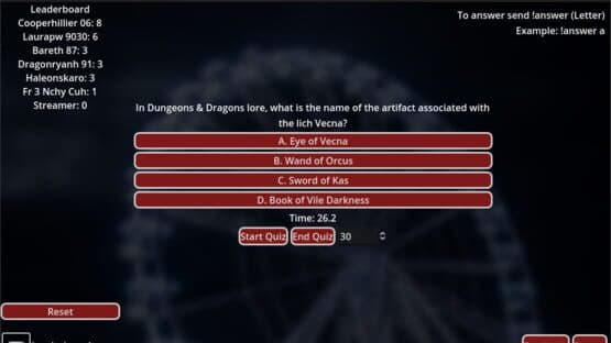Streamers Interactive Quiz Game — screenshot 1