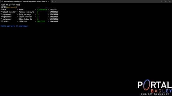 Portal Bagley: Aperture Remote Terminal — screenshot 4