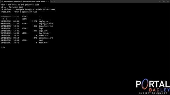 Portal Bagley: Aperture Remote Terminal — screenshot 5