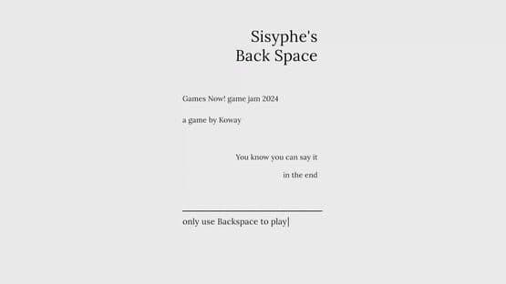 Sisyphe's Backspace — screenshot 1