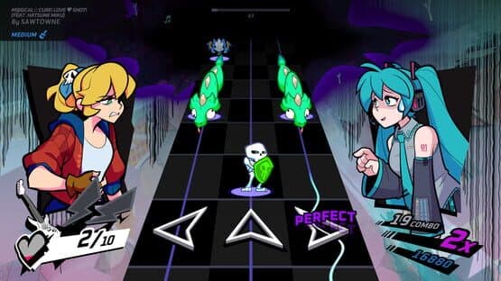 Rift of the NecroDancer: Hatsune Miku - "M@gical Cure! Love Shot!" — screenshot 2