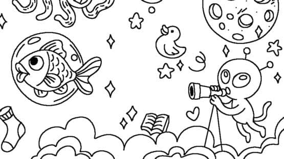 100 Cats Lost in the Future Find & Color — screenshot 1