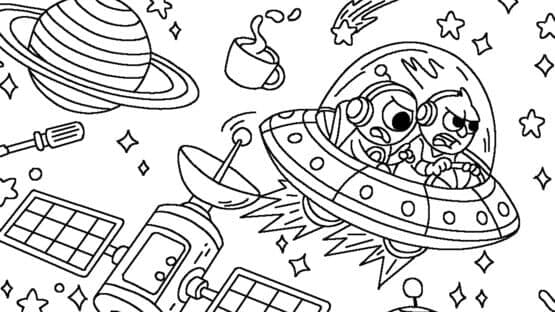 100 Cats Lost in the Future Find & Color — screenshot 2