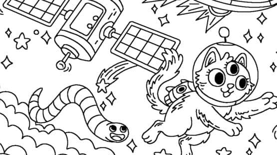 100 Cats Lost in the Future Find & Color — screenshot 3