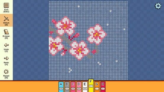 Pixel Cross Stitch: Color by Number - Flowers and Butterflies Pack 3 — screenshot 1