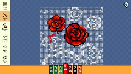 Pixel Cross Stitch: Color by Number - Flowers and Butterflies Pack 3 — screenshot 2