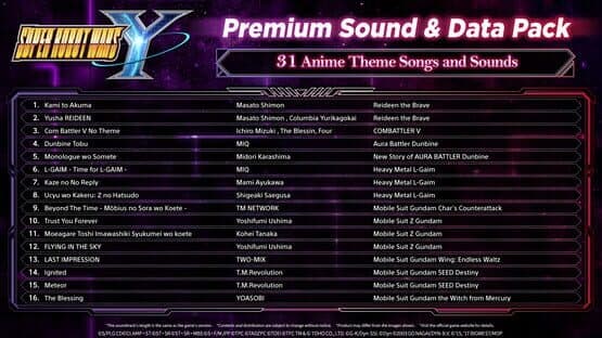 Super Robot Wars Y: Premium Sound & Data Pack — screenshot 1