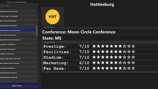 College Baseball: Dynasty Builder — screenshot 2